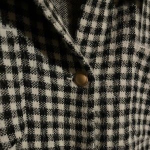 Max studio eyelash gingham shacket
